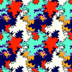 Unique seamless abstract artwork with chaotic curved patterns