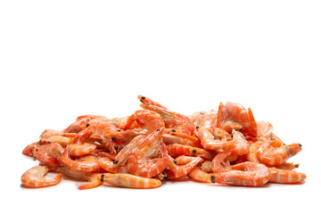 Shrimps isolated on a white background.