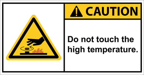 Be careful when exposed to the heat from the machine's spin.,Caution sign.