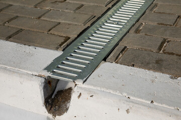 Drain drate, grille for removal of rain water from walking paths of park