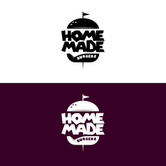 Homemade burgers retro logo