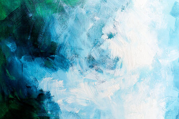 Acrylic brush stroke blue and white Abstract colorful watercolor on paper close-up background texture