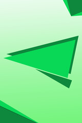 flyer design green color mix up triangle shape formed.