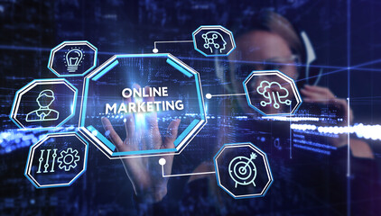 Digital Marketing Technology Solution for Online Business Concept. Business, Technology, Internet and network concept