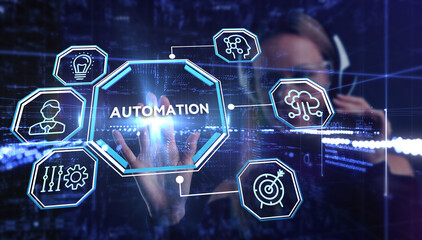 Automation Software concept as an innovation.  Business, Technology, Internet and network concept