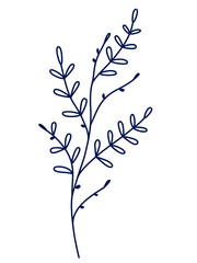 Abstract  botanical elements, isolated fern leaf, autumn,  style of minimalism, hand drawn. Brown  color. Poster, room interior decor, design for textiles, postcard, concept, clipart, vector 