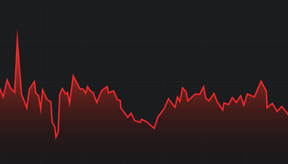 Stock market graph background with down stock crisis red price in down trend chart fall
