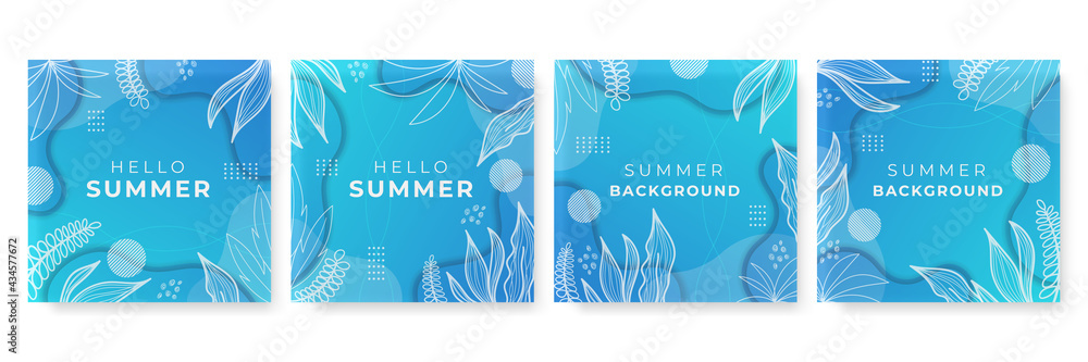 Poster vector set of colourful social media stories design templates, backgrounds with copy space for text 