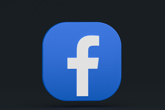 black facebook logo black background