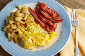 Scrambled Eggs Bacon Potatoes