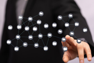data network 3d digital info