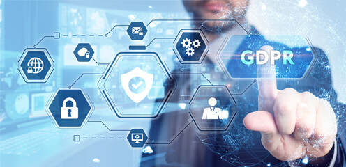 Business, Technology, Internet and network concept. GDPR General Data Protection Regulation.