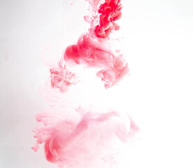 Motion Color drop in water,Ink swirling in ,Colorful ink abstraction.Fancy Dream Cloud of ink under...