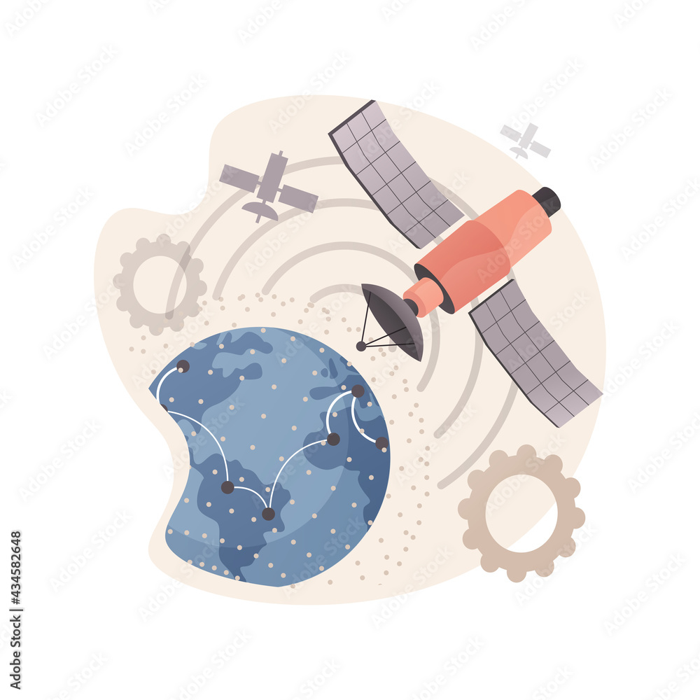 Aufkleber global network connection abstract concept vector illustration.