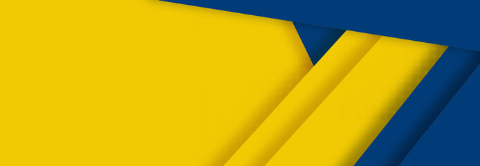 abstract geometrical blue and yellow color background banner