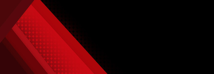 black and red abstract geometrical red color background banner