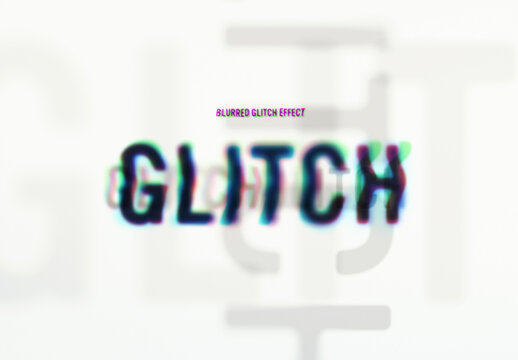 Blurred Glitch Text Effect
