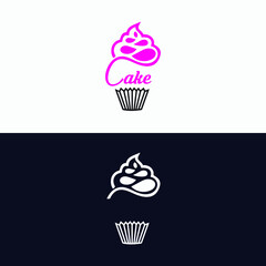 Professional cake logo design template