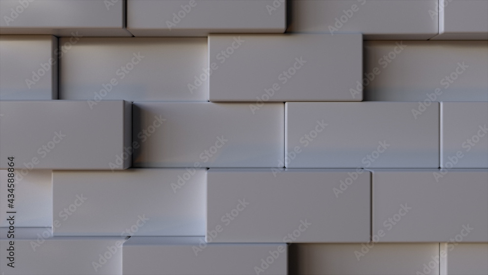 Aufkleber computer generated background transformation of large rectangles into small. 3d rendering geometric 