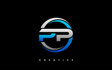 PP Letter Initial Logo Design Template Vector Illustration
