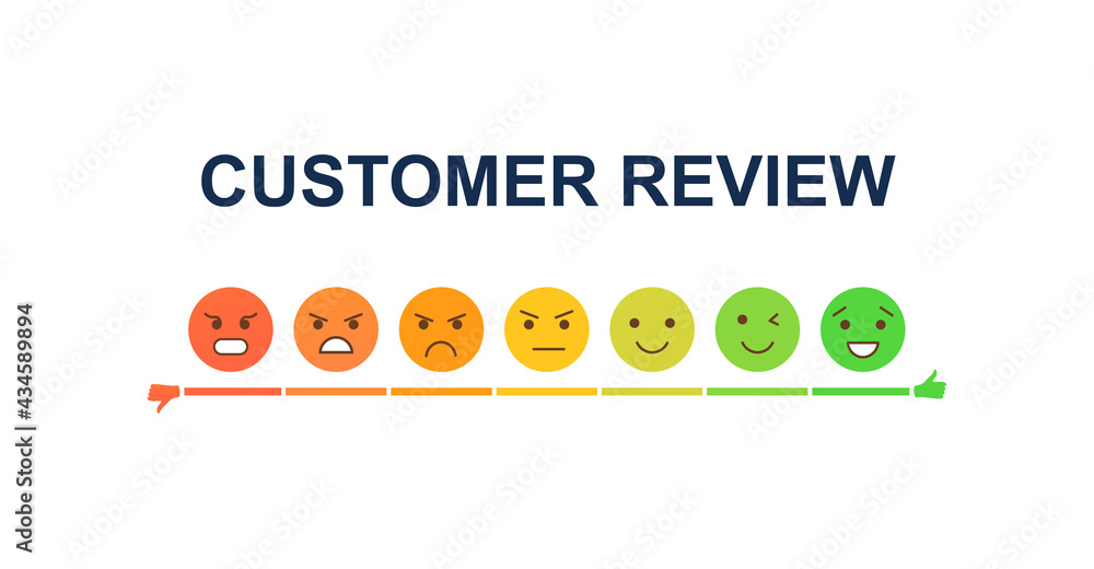 Poster emotion feedback scale with slider