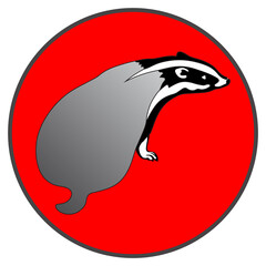 Badger in the red circle