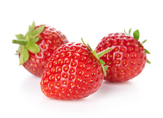 strawberries isolated on white background