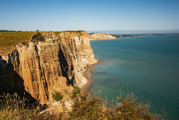Cliffs in Cape Kidnappers, New Zealand
