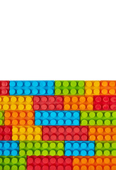 Multi-colored bricks wall