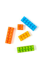 Multi-colored toy bricks