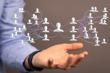 hierarchy connection team group digital
