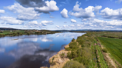 Fototapeta premium Aerial of the River Foyle