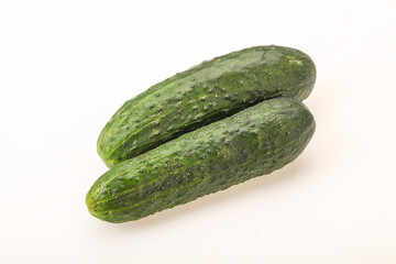 Ripe organic natural green cucumber