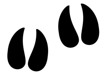 The bull and cow footprint is large. Vector image.