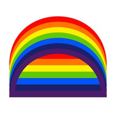 Colorful rainbow on a white background.