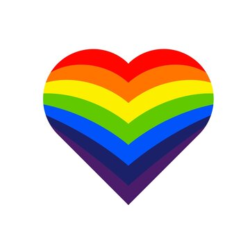 Colorful rainbow on a white background.