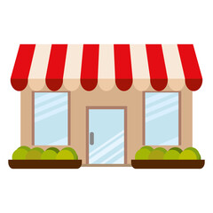 Isolated shop building icon Store structure Vector