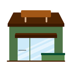 Isolated shop building icon Store structure Vector