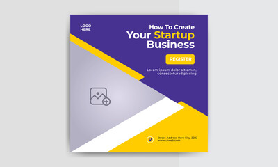 Business Idea Social Media Post Banner or Square Flyer Template