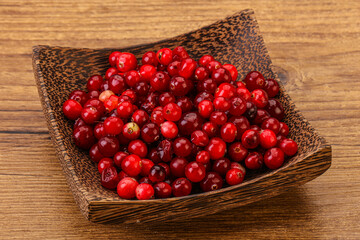 Sweet and tasty cranberry in the bowl