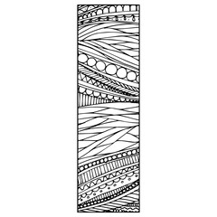 Zentangle stylized alphabet - letter I. vector illustration Black white hand drawn doodle, ethnic pattern