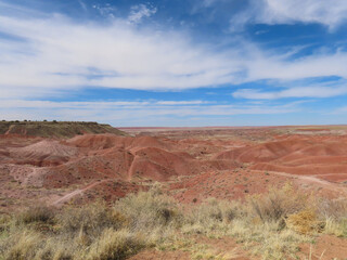 Painted Desert in the Petrified Forest National Park in Arizona.