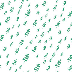 Vector 9 Branches Set Seamless Pattern plants leaves