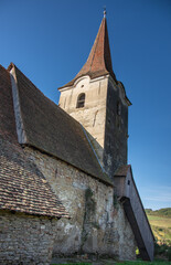 Fototapeta premium Fortified Evangelical Church from Filitelnic, Romania, 2020, September