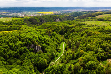 dolina kobylańska, wiosna, dron © Tomasz