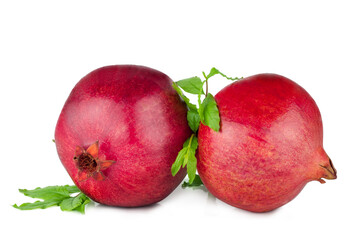 Pomegranate fruits isolated on a white background