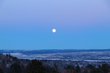 Night View of the City, Colorado, USA