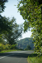 The road to Biertan, Sibiu, Romania, September 2020,