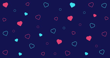ve pattern blue background. love background. heart background new and unique design.