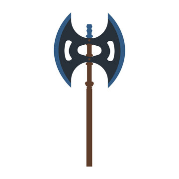 recommend clip art: Axe tool vector illustration wood weapon symbol icon. Heavy axe blade warrior weapon equipment. Handle ex hatchet sharp object. Cartoon silhouette viking weapon element. Adventure warrior symbol